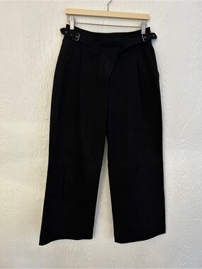 EXPRESS Black Wide Leg Pants with Built In Side Cincher 8 Goth AlternativeCareer